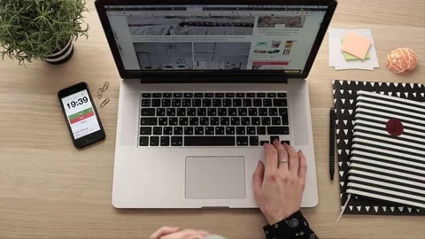Office desk Timelapse increasing productivity using timer Stock Footage