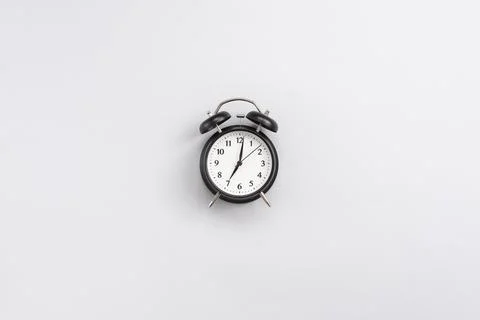 Office desktop with clock . High quality and resolution beautiful photo concept Stock Photos