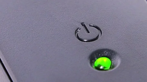 Office desktop laser printer On Off led indicator Video stock 65016190