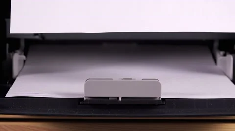 Office desktop laser printer paper feeder Video stock 65016000