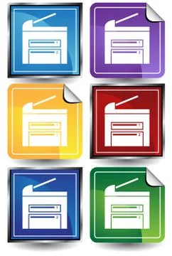 Office device Illustrazione stock