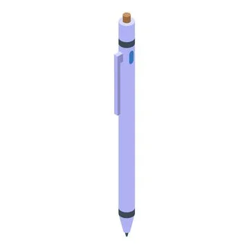 Office digital pen icon isometric vector. Tablet stylus Stock Illustration