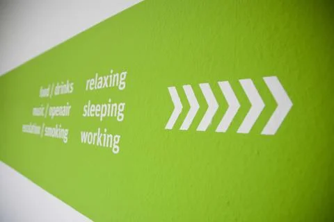 Office direction sign Stock Photos