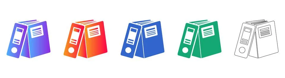 Office Document Binder Set Stock-Illustration