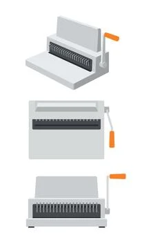 Office Document Binding Machine Stock Illustration