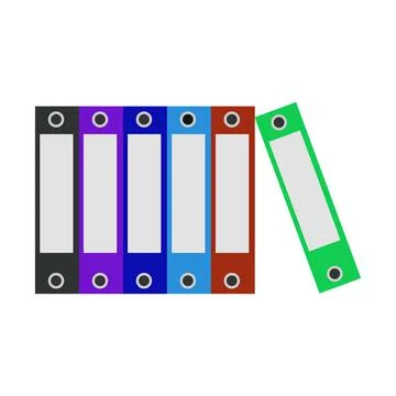 Office document business file folder vector illustration. Archive office file Stock Illustration