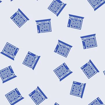 Office document file glyph seamless pattern Stock Illustration