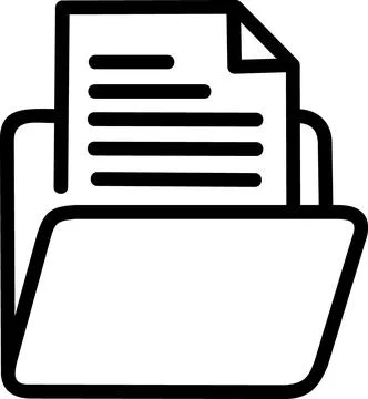 Office document folder with text report icon Stock-Illustration