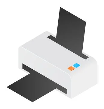 Office document printer Stock Illustration