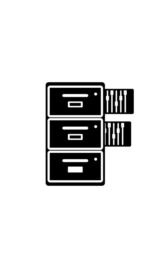 Office Document Processing Hardware Minimalist Icon Sequence Loop Stock Footage 334365164