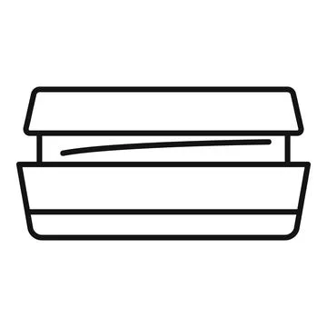 Office document scanner line art icon vector Stock Illustration