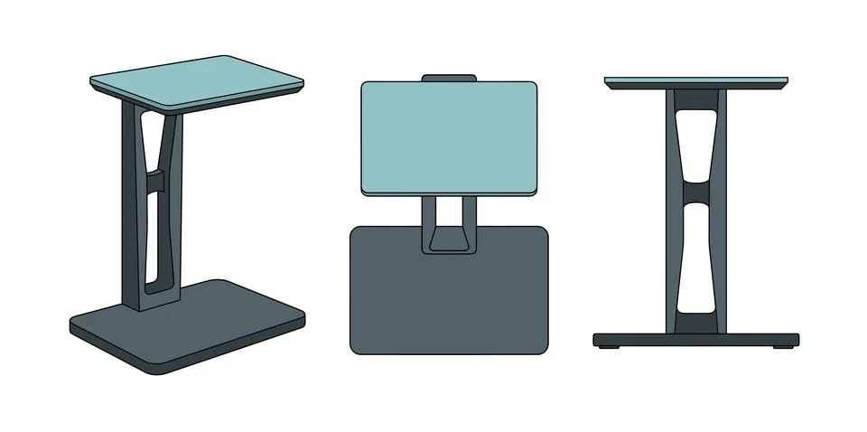 Office Document Scanner Stand Stock Illustration