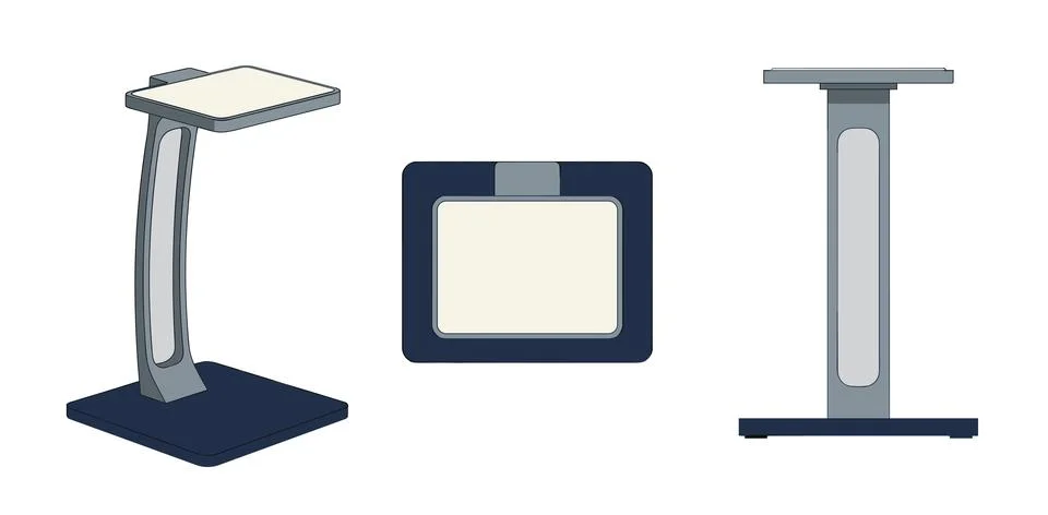 Office Document Scanner Stand Stock Illustration