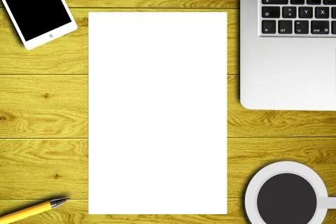 Office documents and blank sheet to write Illustrazione stock