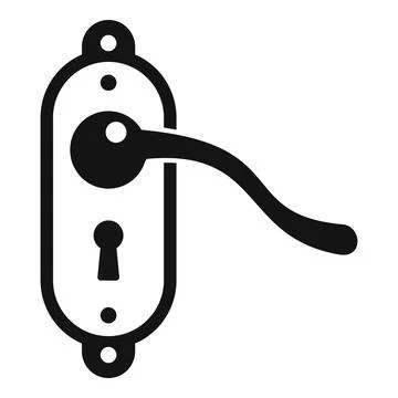 Office door handle icon simple vector. Knob lock Stock Illustration