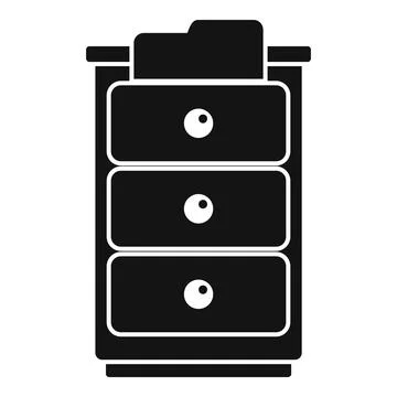 Office drawer icon simple vector. Crm data Illustrazione stock