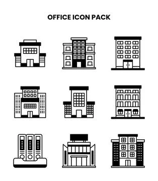 Office DuoTone UI Icons Pack Stock Illustration