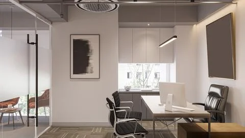 Office Efficiency Designing Layouts for Optimal Workflow Stock-Illustration