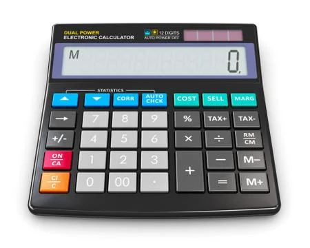 Office electronic calculator Stock Illustration