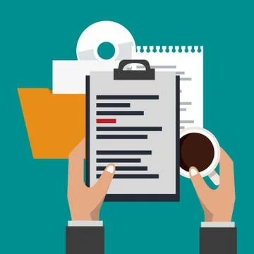 Office elements and technology Stock Illustration