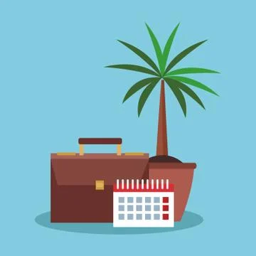 Office elements cartoons Stock Illustration