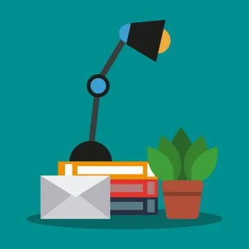 Office elements concept Illustrazione stock