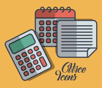 Office elements design Stock Illustration