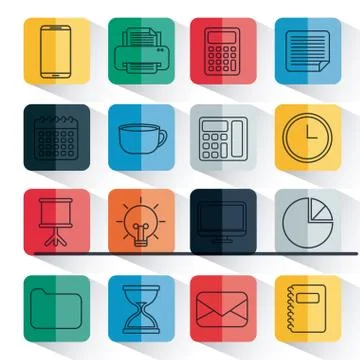 Office elements design 库存插图