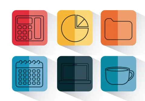 Office elements design Stockillustratie