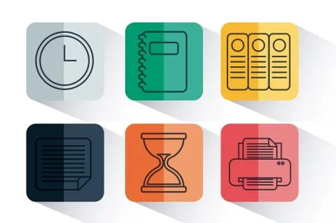 Office elements design 스톡 일러스트