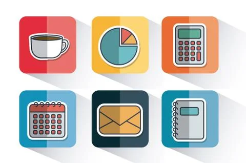 Office elements design Stock Illustration