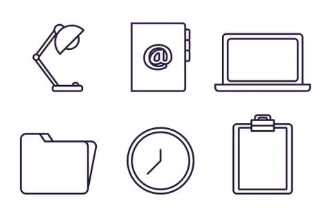 Office elements design Illustrazione stock