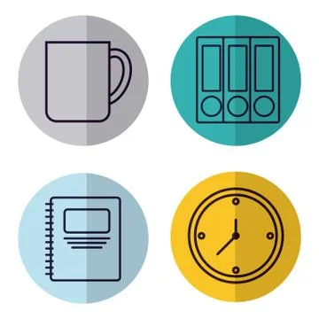 Office elements design 库存插图