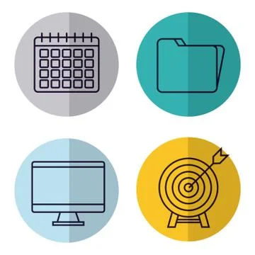 Office elements design 库存插图