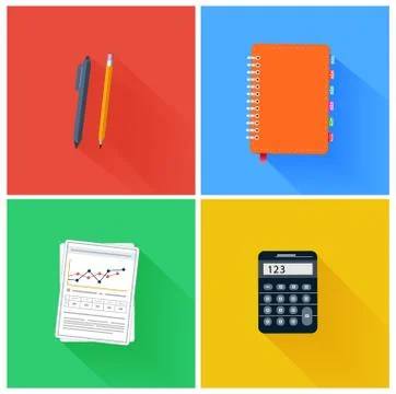 Office elements 库存插图