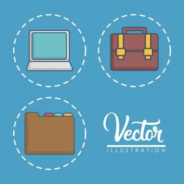 Office elements related icons 스톡 일러스트