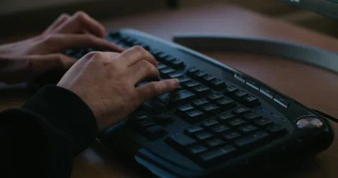 Office employee typing Stock Footage 147728832