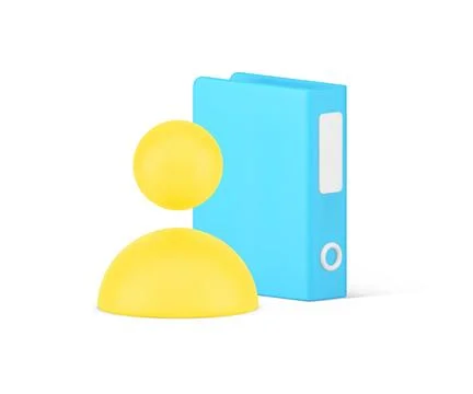 Office employee work with document folder archive backup database information Stock Illustration