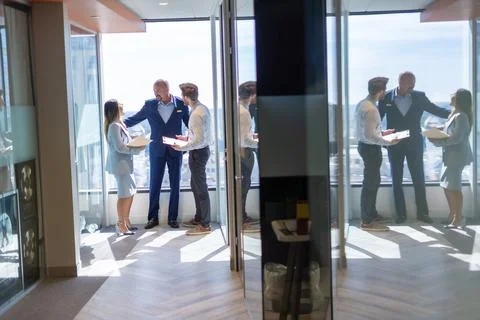 Office employees having a meeting Stock Photos
