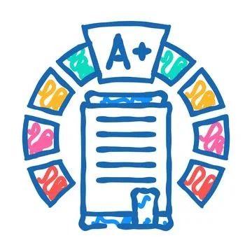Office energy efficient icon doodle illustration Stock Illustration