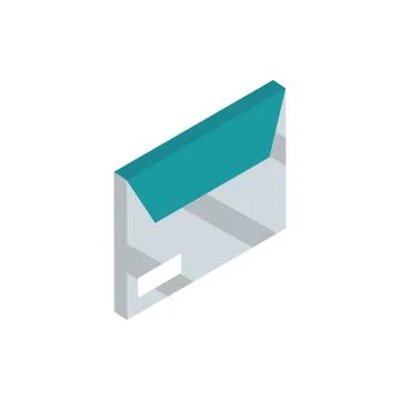 Office envelope correspondence postal mail isometric Illustrazione stock