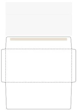 Office Envelope Cut Up Template Ilustración de archivo