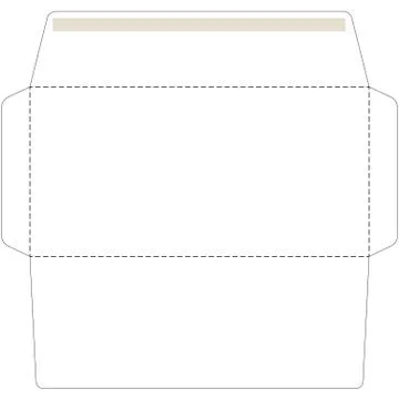 Office Envelope Cut Up Template Ilustración de archivo