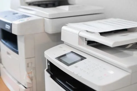 Office equipment printer scanner copier universal printing Stock Photos