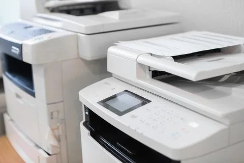 Office equipment printer scanner copier universal printing Stock Photos