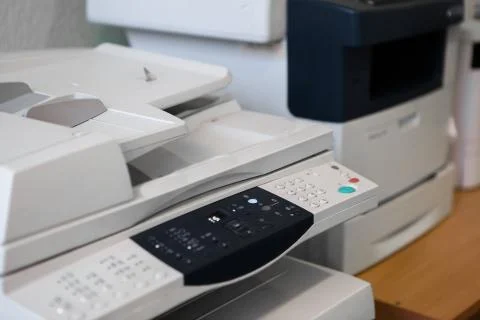 Office equipment printer scanner copier universal printing Stock Photos