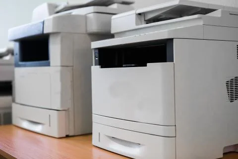 Office equipment printer scanner copier universal printing Stock Photos