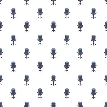Office ergonomics chair seamless pattern on white background Ilustración de archivo
