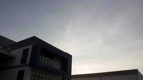 Office in the evening light twilight, time lapse Stock Footage 45401805