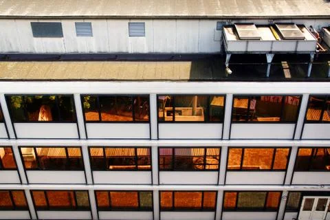 Office facade flats Stock Photos